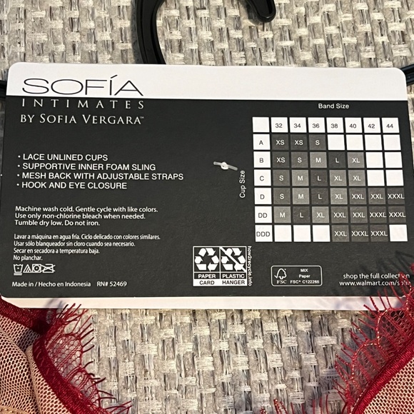 Sofia Intimates by Sofia Vergara Eyelash bustier Red Size 36B New with Tags - Picture 4 of 5
